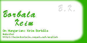 borbala keim business card